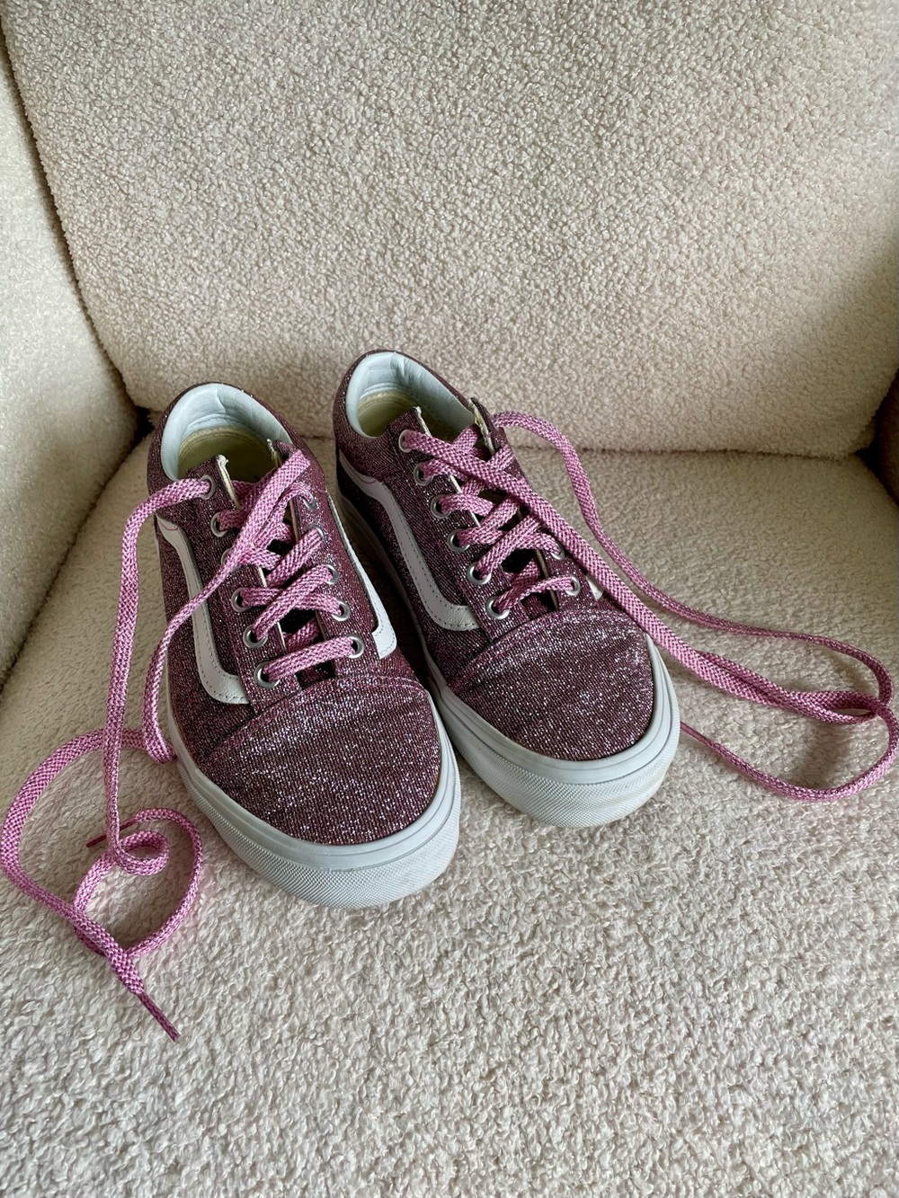 Vans Old Skool 'Lurex Shimmer' in Pink Size 7.5M Women’s Glitter